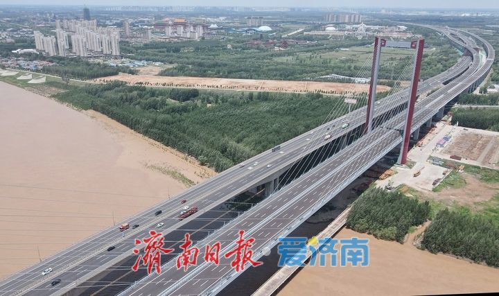 项目强省会｜一桥横亘跨南北，京台高速黄河特大桥展现雄姿