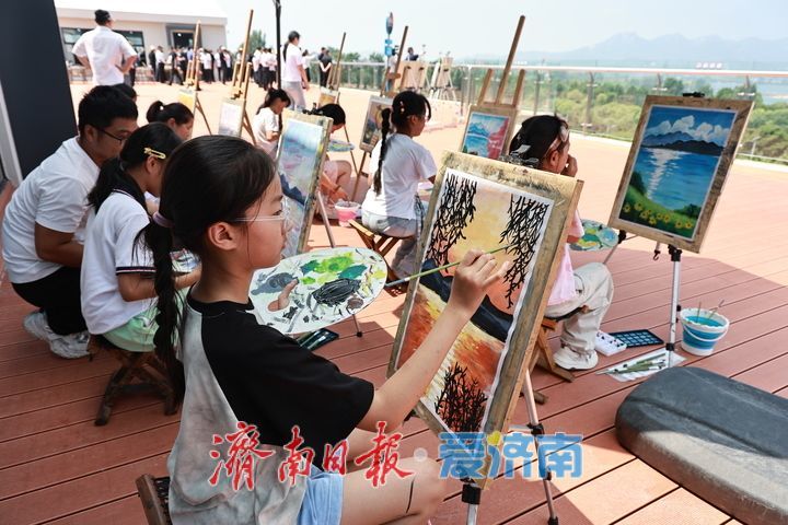 童心绘湖山 笔墨绘风光 雪野湖少儿写生作品展描绘泉城湖畔诗意画卷