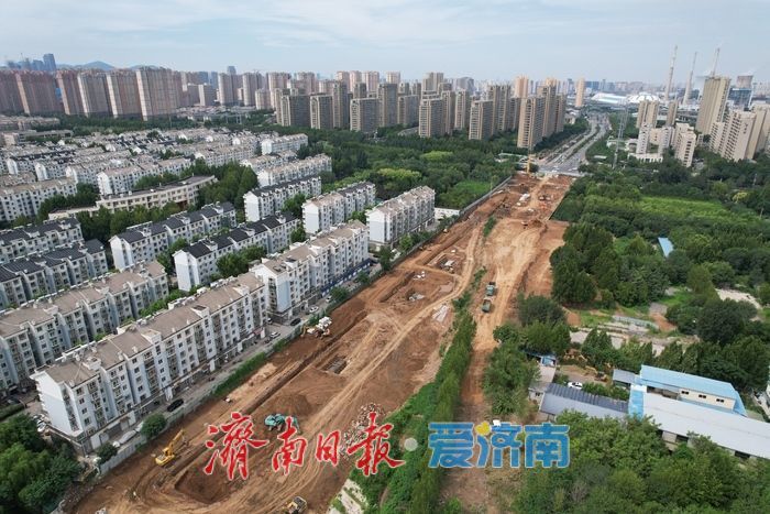 项目强省会｜打通“断头路”！黄台南路（奥体中路-国有苗圃东墙）道路建设工程计划10月底完工