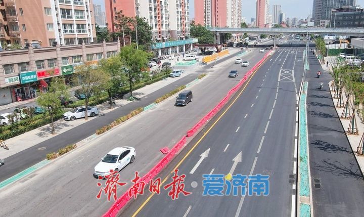 围挡撤场还路于行，济南轨交6号线西段沿线道路逐步恢复正常通行