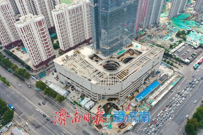 济南壹合广场建设进入冲刺阶段，超高层刷新西城天际线
