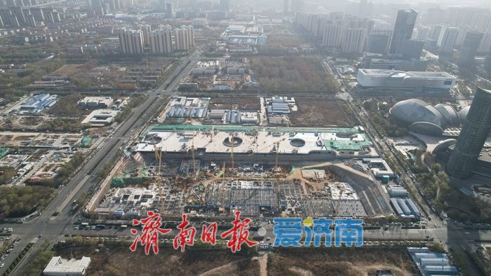 济南西客站片区中轴线地块B-4项目建设有序推进