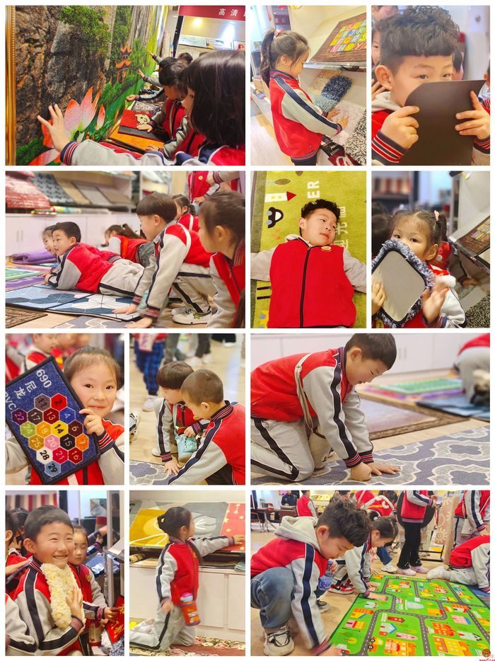 全环境立德树人丨商河县贾庄镇中心幼儿园走进雅洁地毯厂 感受家乡人文美