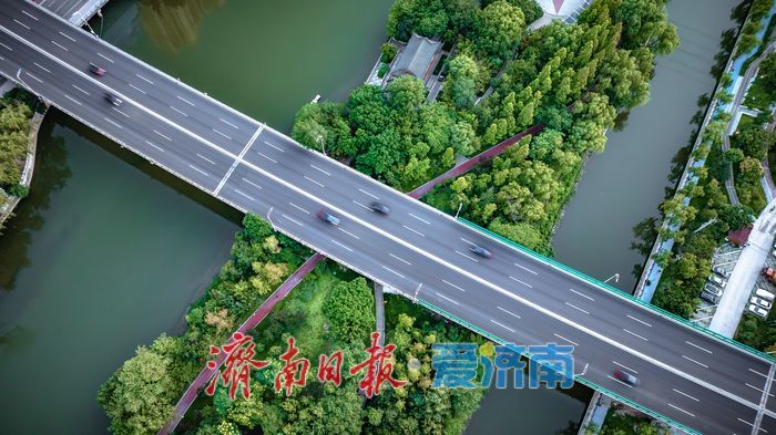 五柳岛，河畅水清、岸绿景美的水上公园