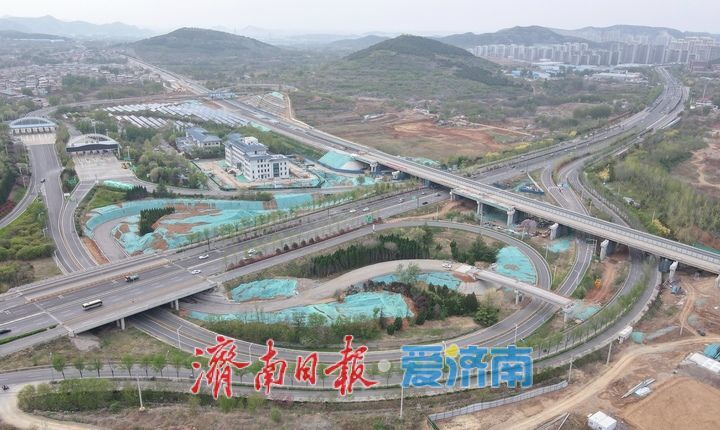车道4改8，济南绕城高速港沟立交至殷家林枢纽段改扩建工程有序推进