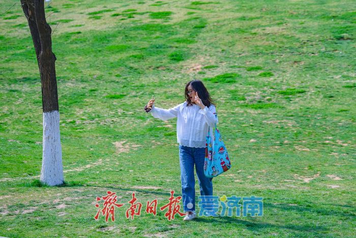 春日暖阳润新绿 菠萝山草坪成“松弛栖息地”