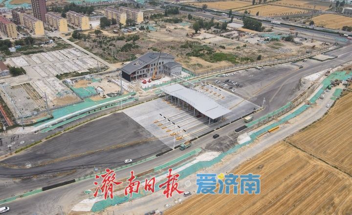 项目强省会｜新建收费站主体完工，济南济泺路北延黄河隧道计划6月底具备通车条件