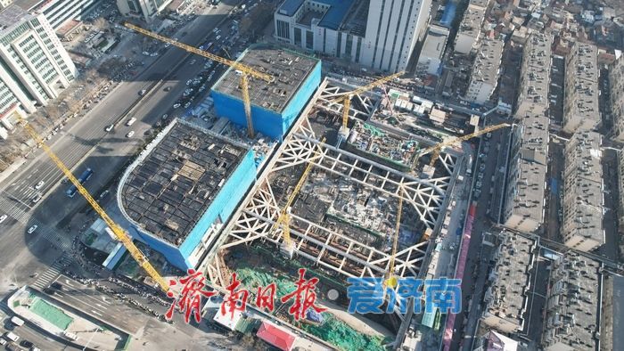 项目强省会｜济南市立五院站TOD综合体加速成型 立体生态地标初现轮廓