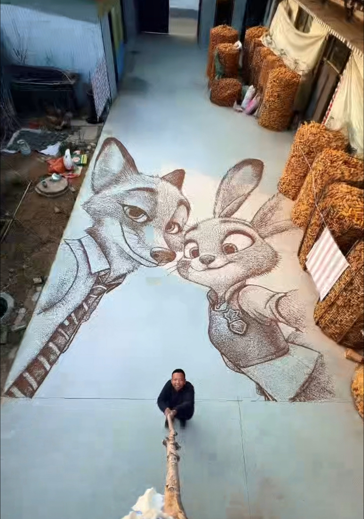 黑小麦拼出“朱迪”“尼克”，滨州33岁农民创作6小时，获得5000余万播放量