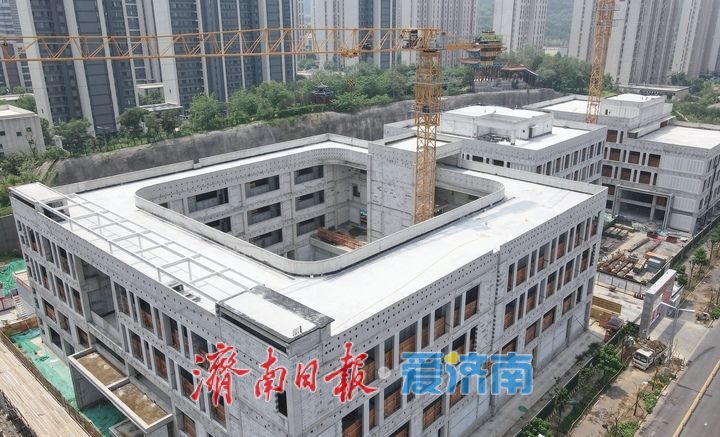 项目强省会｜济南中央商务区国际学校和科教中心项目主体结构混凝土浇筑完成