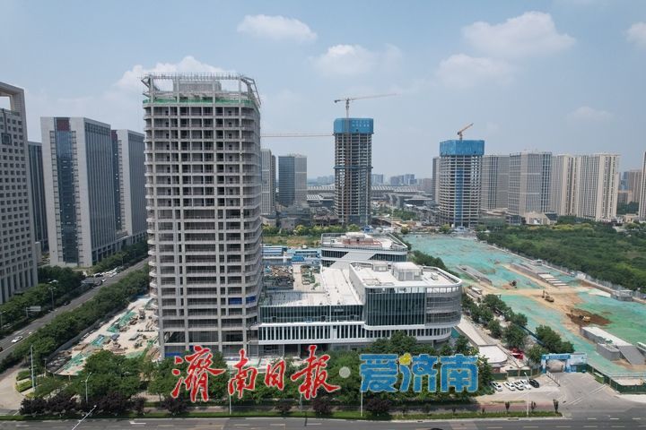 济南西客站中轴线B-3地块项目建设提速 城市综合体雏形显现