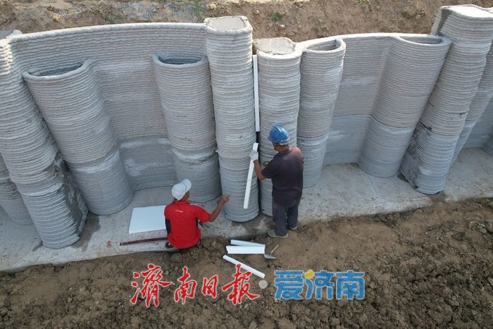 济南这个网红小村开建国内前沿“3D打印”生态鱼池