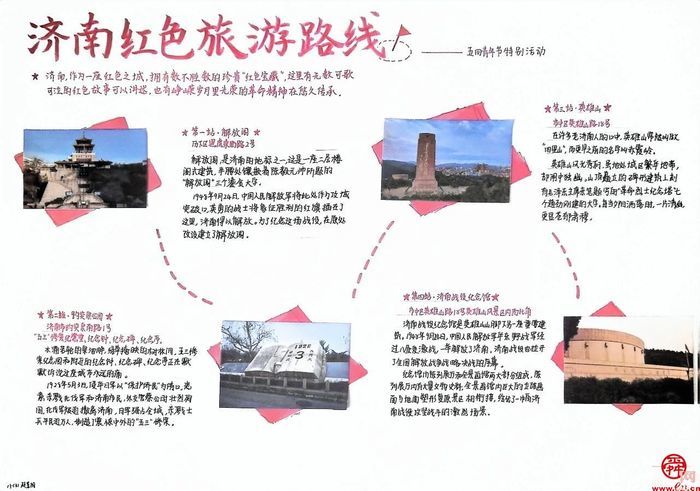 【组图】一起去打卡！济南高新区东城逸家中学手绘家门口的红色主题游路线