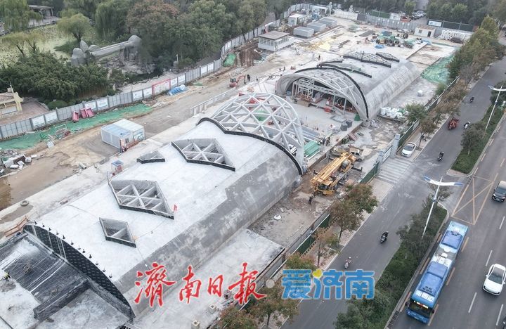 济南轨交4号线最“浅”车站主体结构全部完工