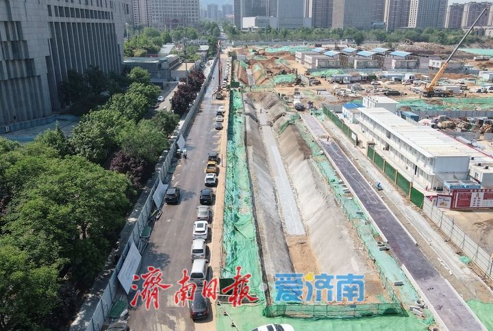 打通交通瓶颈，济南中央商务区泺邑路南段拓宽改造