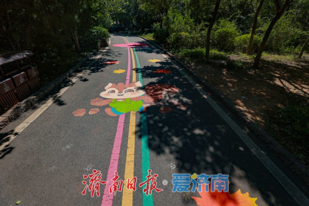佛慧山彩绘跑道走红！感受济南山在城中的浪漫