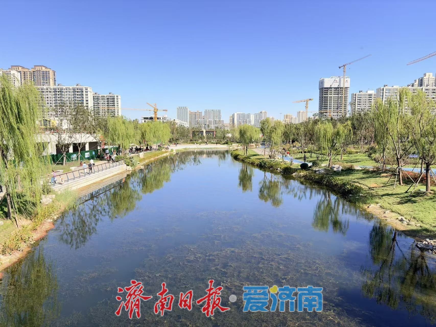 家门口添亲水美景！济南北湖滨河活力湾体验区开放，1.3公里水岸换新颜