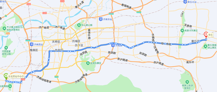 济南最长公交线路301路7月25日起调整运行路段 改由唐冶公交枢纽开往章丘