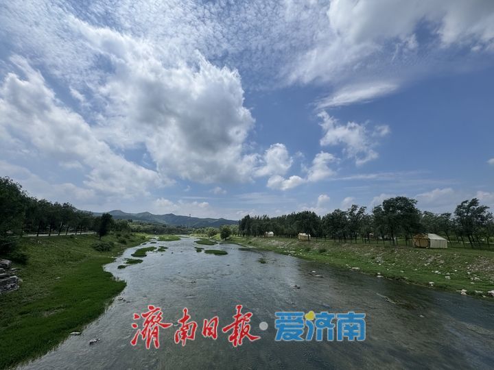 一年四季 泉在济南丨玉符河丰水期景色宜人 市民临水乐享夏日时光