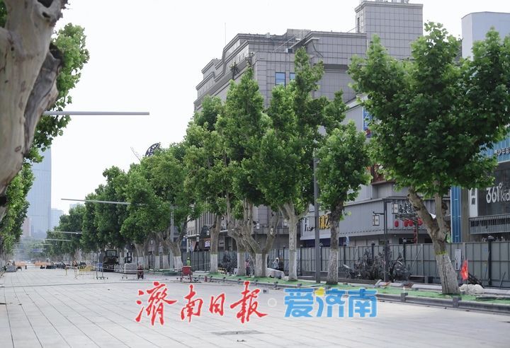 泉城路改造提升 部分路段临时放开通行