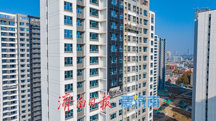 项目强省会｜济南天桥区王炉北辛安置房项目进入收尾阶段，现代简约风貌初现
