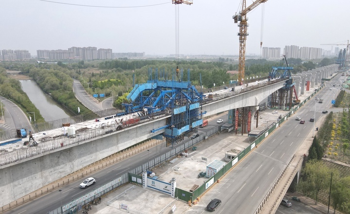 项目强省会｜济南轨交8号线跨河连续梁架设即将合龙
