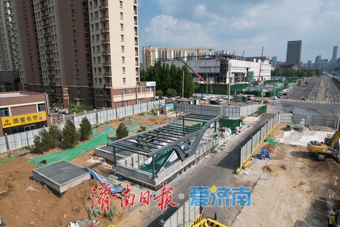 项目强省会｜济南轨道交通6号线徐家庄站出入口亮相，立体交通网络助推区域商业升级