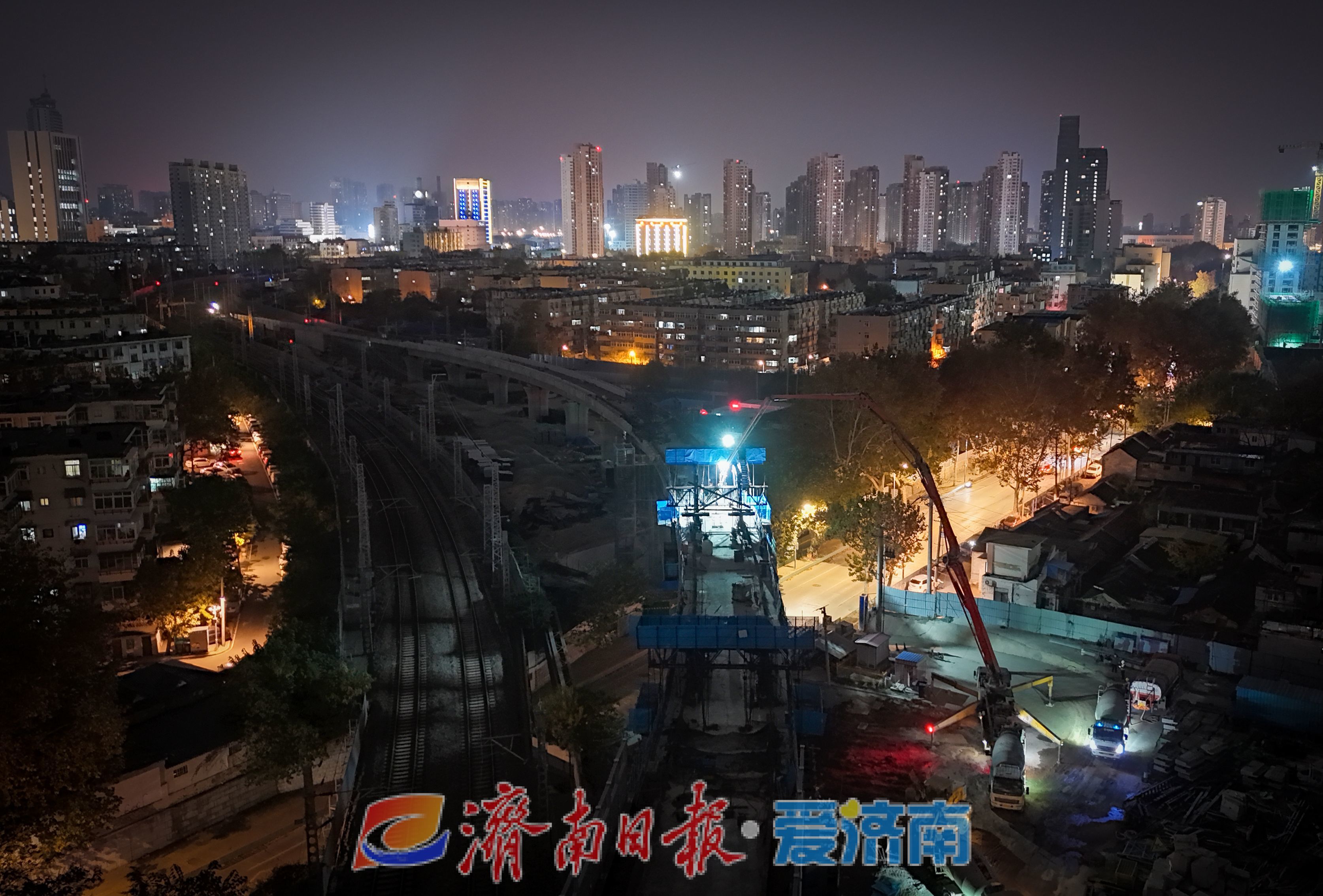项目强省会｜济南站至大明湖站新增胶济三线特大桥主体施工全部完成