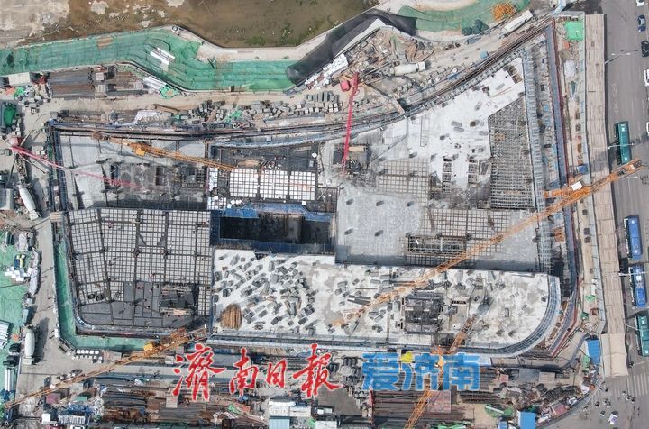 项目强省会｜复合开发模式打造城市新地标，济南洪楼TOD二期A1进入地上主体施工阶段