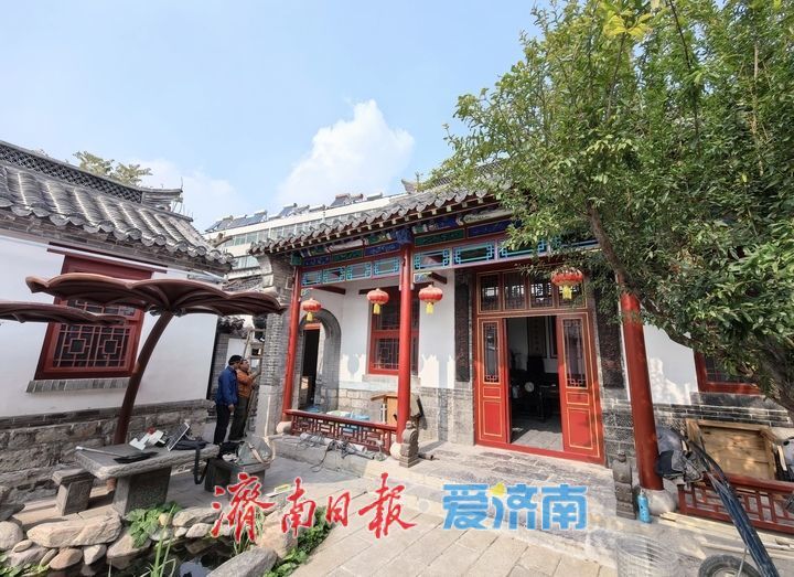 济南明末清初古院落修缮一新，数百年泉水依旧潺潺流淌