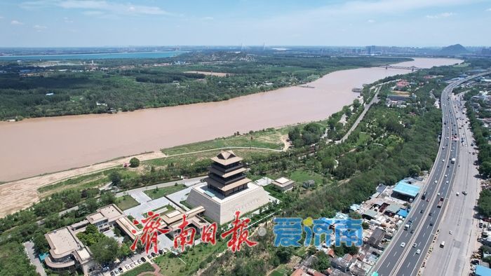 黄河济南段迎来近期最大流量