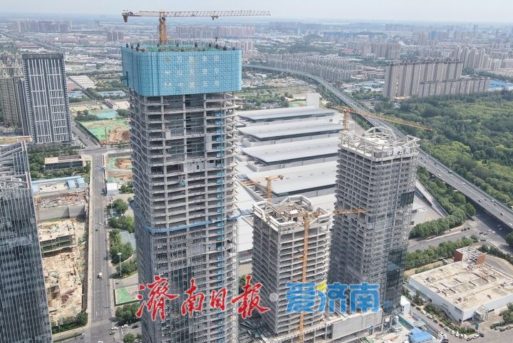 济南西部城区在建“第一高”稳步推进