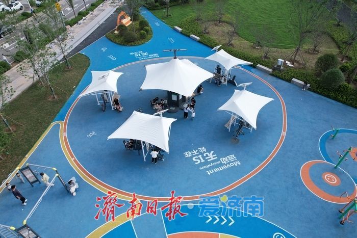 济南西部春风悦动公园北段扩建区域焕新开放