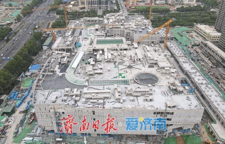 济南西客站TOD项目商业区主体雏形显现