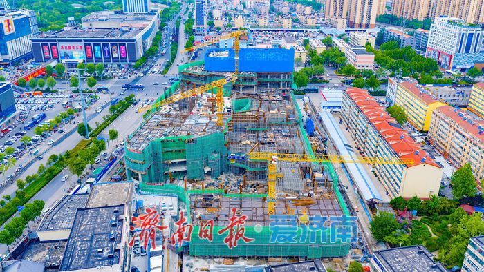 济南天桥万融广场加速建设 黄河南岸TOD新地标初展雄姿