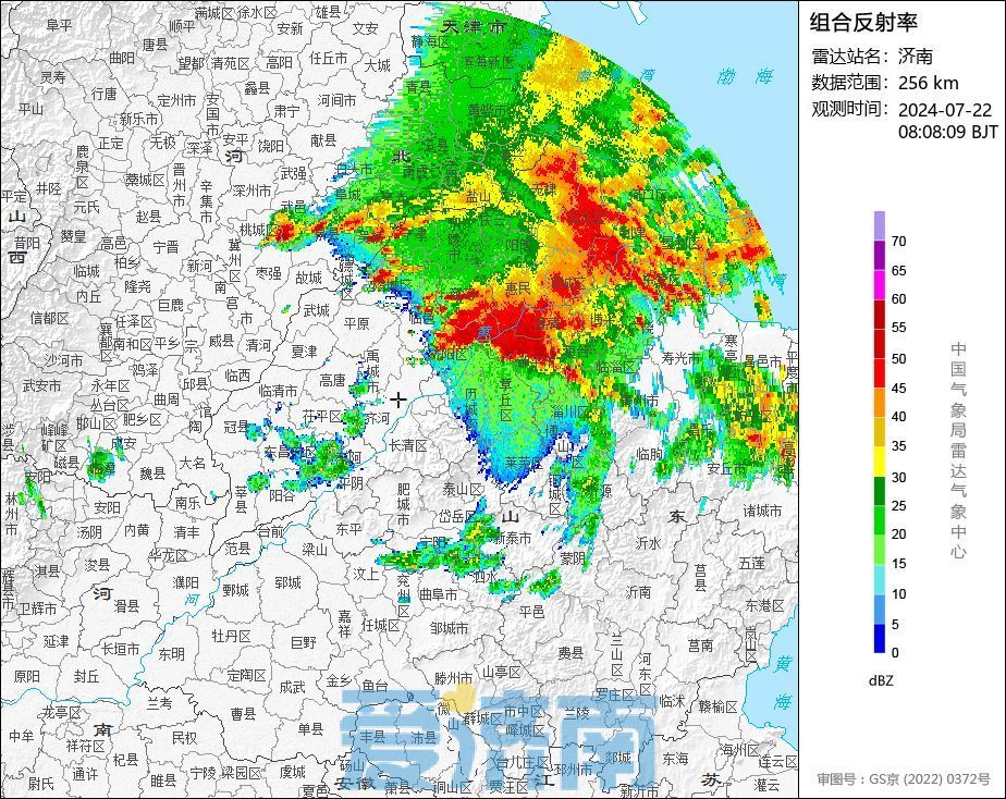 商河遇强降雨，小时雨量超45毫米！今日济南雷雨大风预警持续中