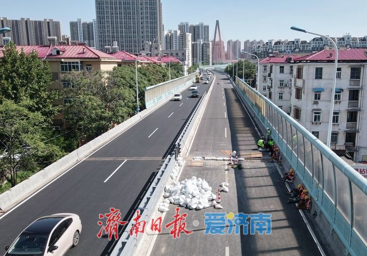 济南纬六路高架桥全面冲刺10月完工