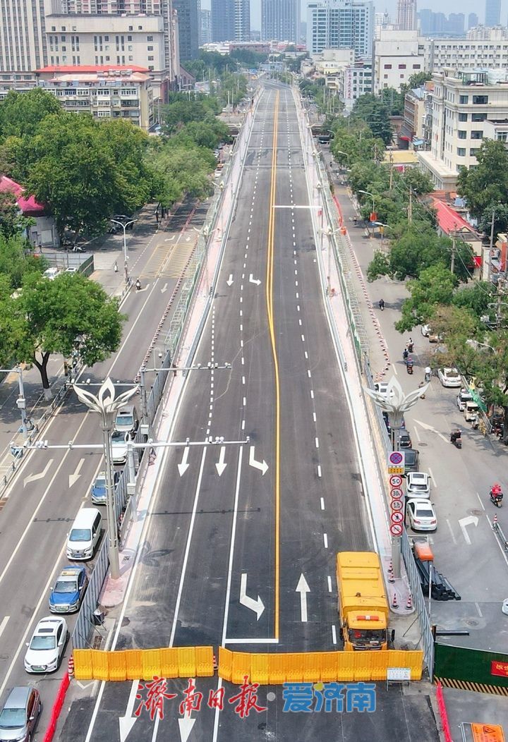 本周六零时通车！济南纬二路跨铁路天桥桥上路段改造完工