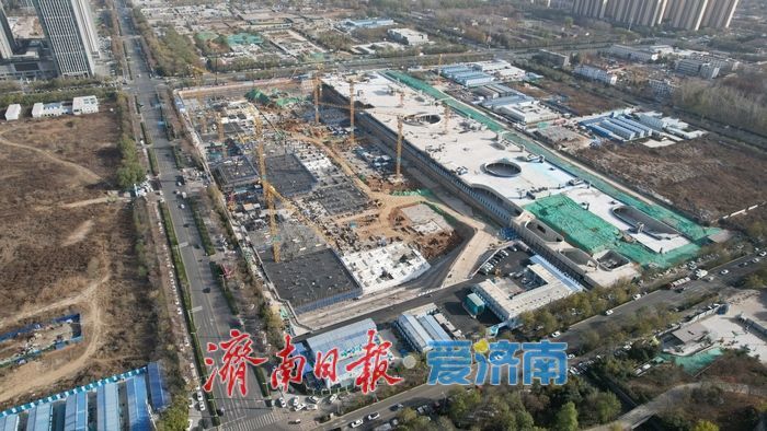 济南西客站片区中轴线地块B-4项目建设有序推进