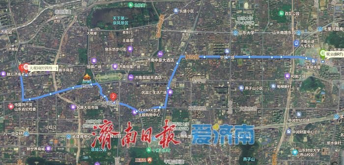 强化与地铁接驳换乘，济南公交B103路4月15日调整运行路段