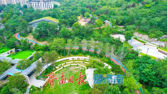 十里步道串联“城市绿肺” 航拍视角解锁济南 “小众秘境”
