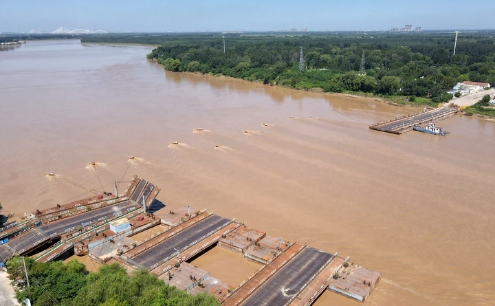 调水调沙流量增大 黄河济南段浮桥临时拆除