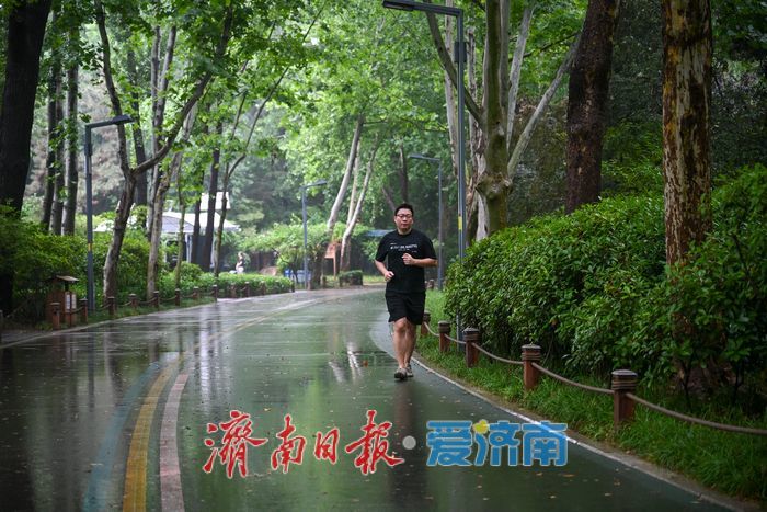 一年四季 泉在济南丨雨后济南森林公园美如画：雏菊带露，市民乐享清新