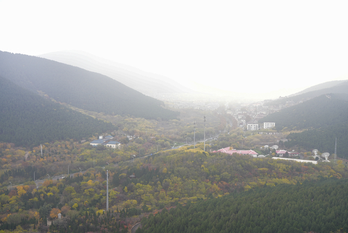 冬雾弥漫，千佛山呈现朦胧美景