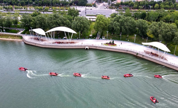 济南消防开展水域救援演练