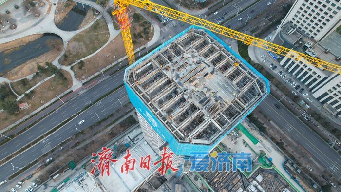 项目强省会｜济南西客站片区中轴线B-3项目：冬日建设“加速度” 楼宇新姿初长成