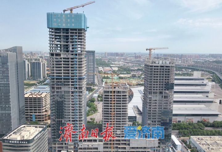 济南西部城区在建“第一高”稳步推进
