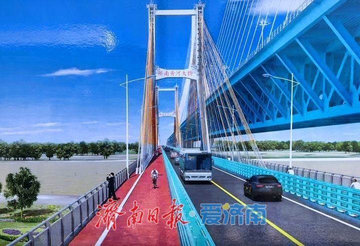 项目强省会｜济南黄河大桥老桥中间两车道沥青摊铺完成，预计本月底结束第二阶段施工