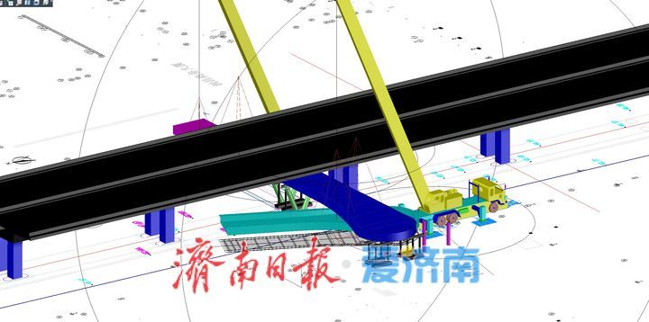 便民通行再提速！二环东路百花公园人行天桥主桥吊装完成