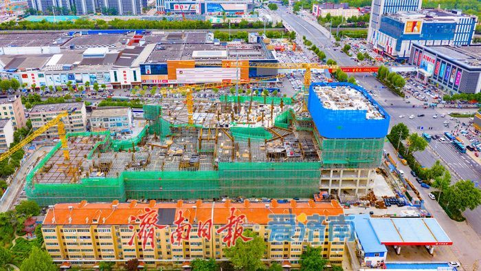 济南天桥万融广场加速建设 黄河南岸TOD新地标初展雄姿